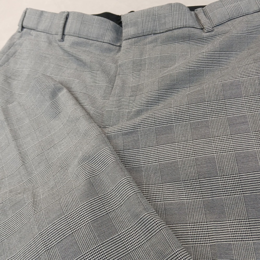 H&M 34x28 Mens Pants Slacks Trousers Plaid Slim London Adjustable‎ Waist